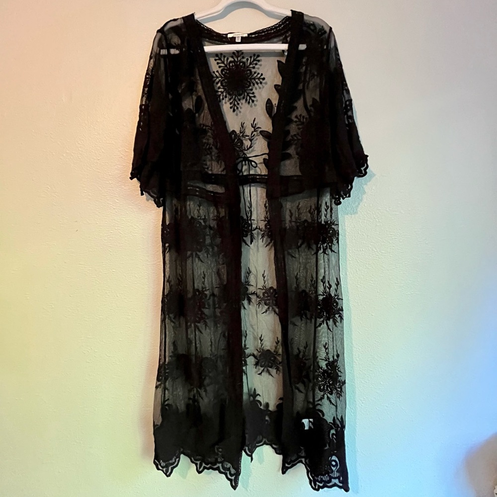 Lace Crochet Duster